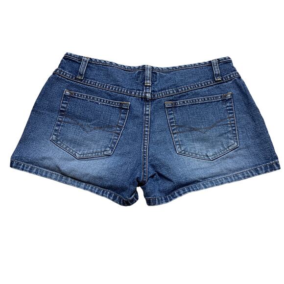 No Boundaries Y2K Denim Jean Low Rise Button Fly Shorts Size 7 - Picture 3 of 6